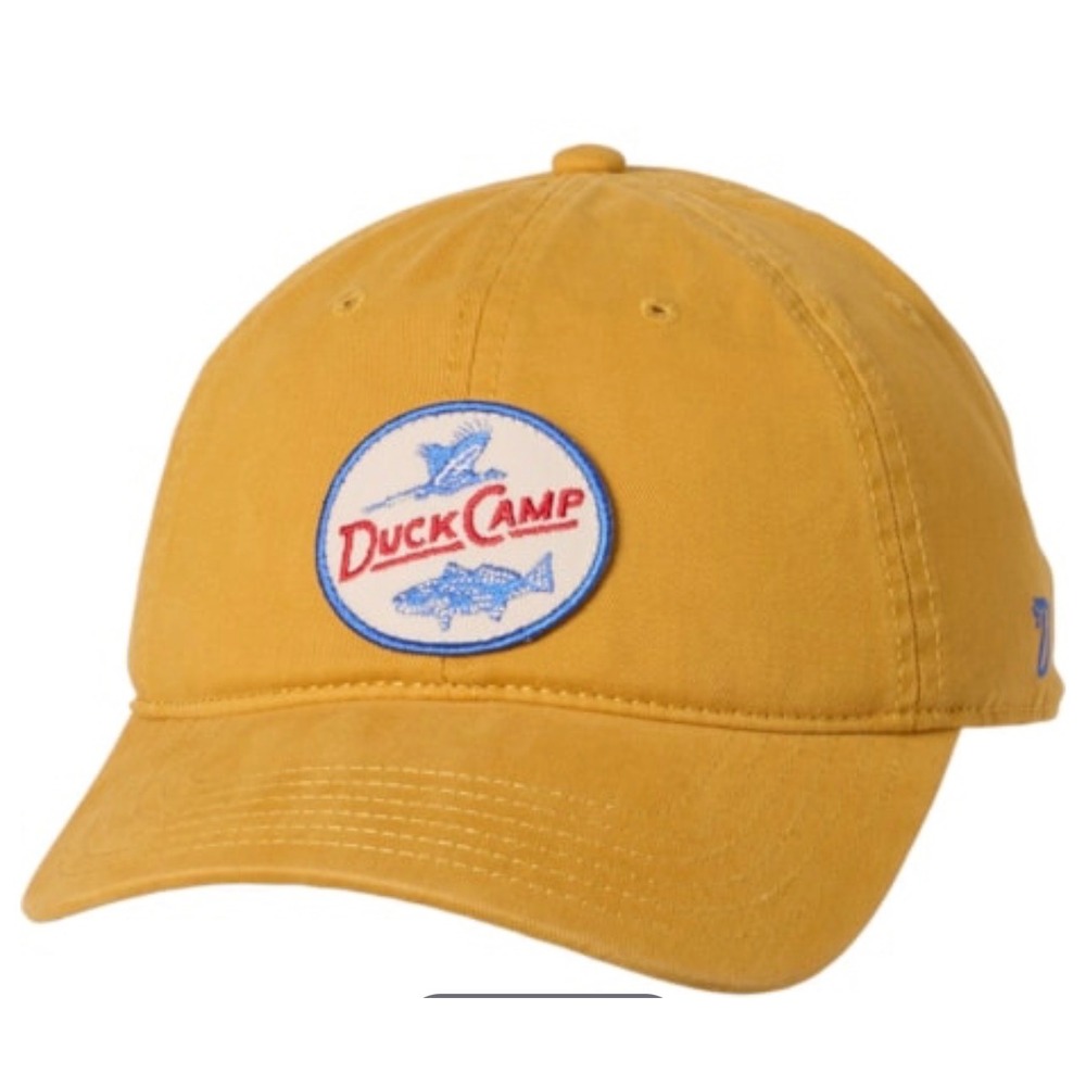 Duck Camp Pheasant Redfish Dad Hat Mustard Yellow Cotton Twill cap adjustable